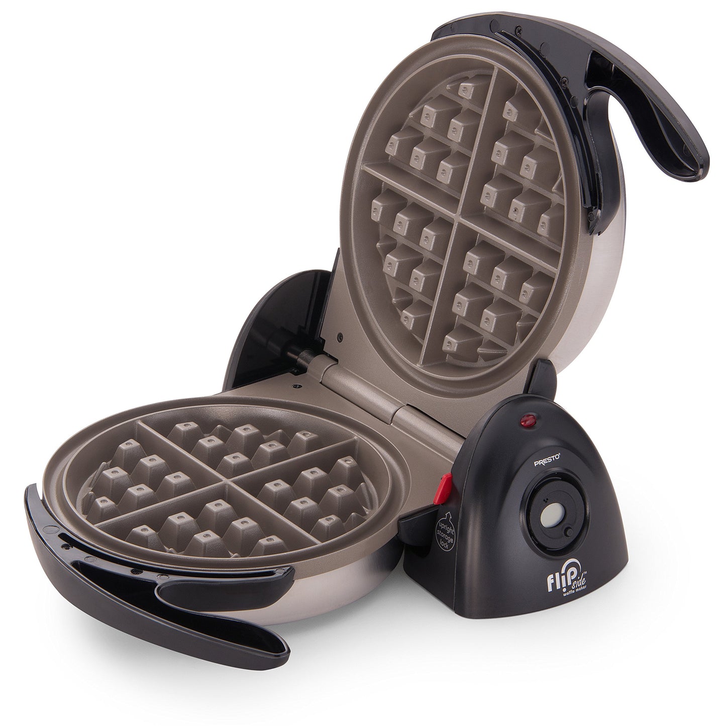 Presto Ceramic Flipside Belgian Waffle Maker, 7 inches (Pack of 1), BlackGray